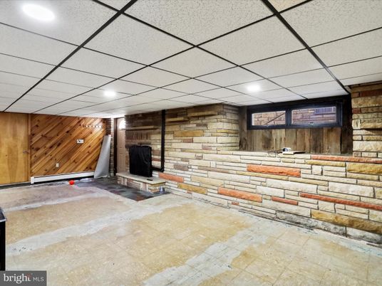 Interior, Recessed Lighting, Stone Walls, Wooden Walls