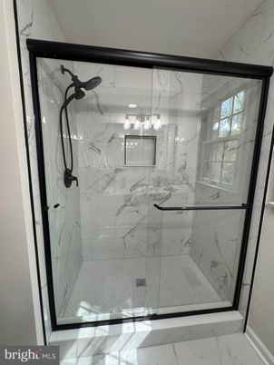 Bathroom, Glass Shower, Interior, Marble, Marble Walls