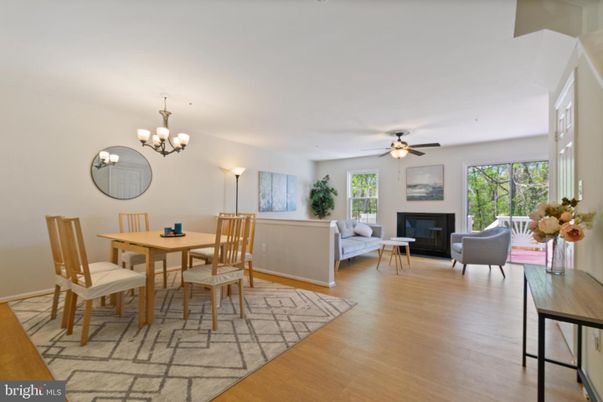 Chandelier, Dining room, Fireplace, Interior, Living room, Wood Texture Flooring
