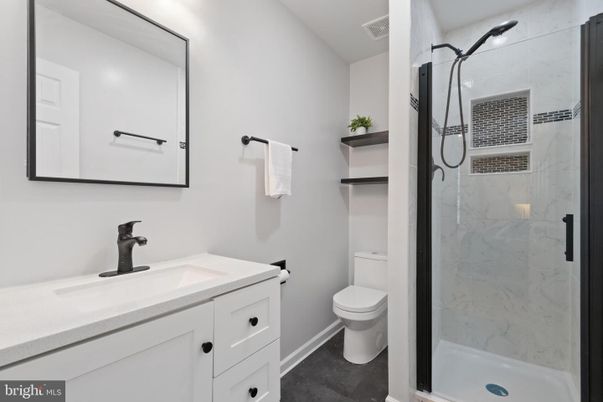 Bathroom, Glass Shower, Interior, Marble Walls