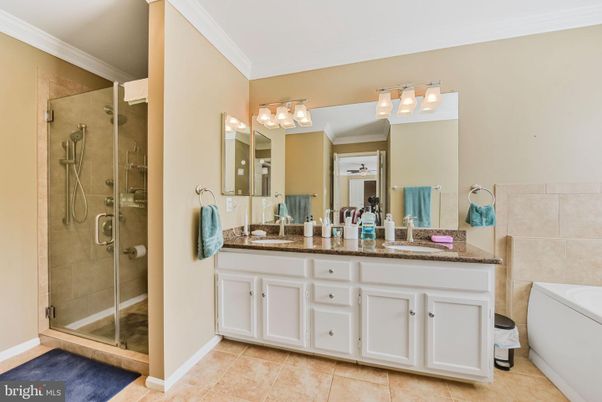 Bathroom, Dual Sink Vanities, Glass Shower, Interior