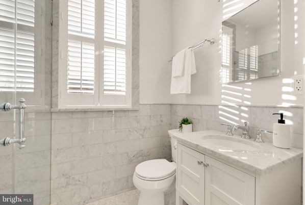 Bathroom, Glass Shower, Interior, Marble Walls