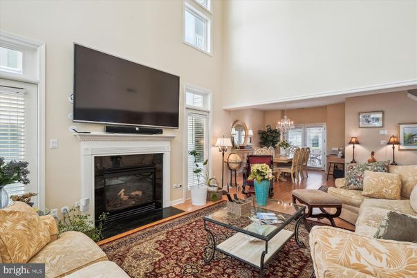 Chandelier, Dining room, Fireplace, Interior, Living room, Wood Texture Flooring