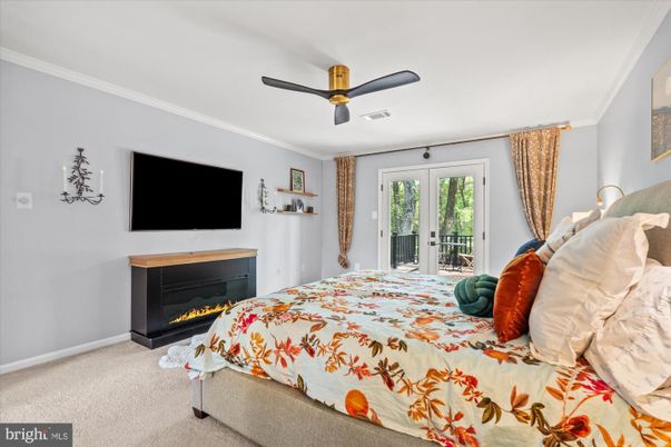 Bedroom, Fireplace, Interior