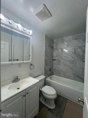 Bathroom, Interior, Marble Walls, Wood Texture Flooring