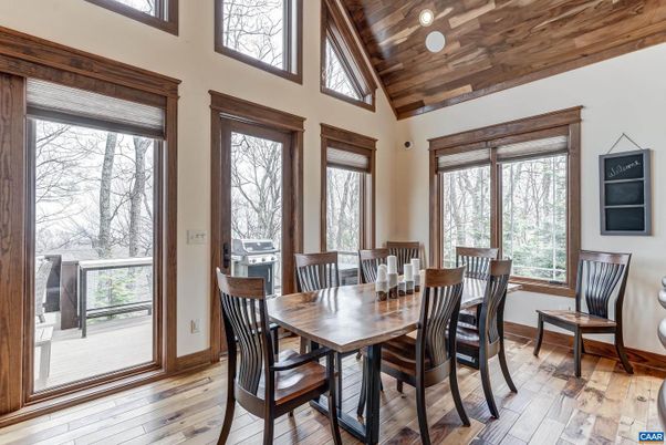 Dining room, Interior, Wooden Ceilings, Wood Texture Flooring