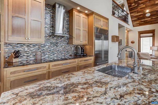 Interior, Kitchen, Recessed Lighting, Stainless Steel Appliances, Wooden Ceilings