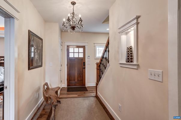 Chandelier, Interior, Recessed Lighting, Wood Texture Flooring