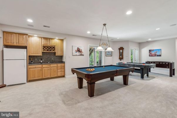 Billiard Table, Game Room, Interior, Pendant Lights, Recessed Lighting