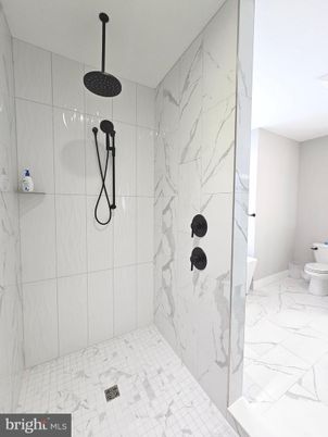 Bathroom, Glass Shower, Interior, Marble, Marble Walls