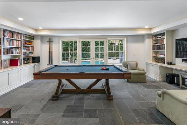 Billiard Table, Game Room, Interior, Recessed Lighting