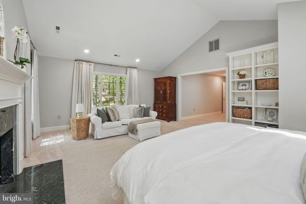 Bedroom, Fireplace, Interior, Recessed Lighting