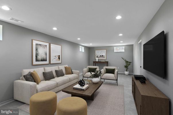 Interior, Living room, Recessed Lighting