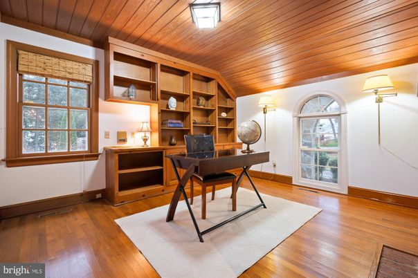 Home Office, Interior, Wooden Ceilings, Wood Texture Flooring