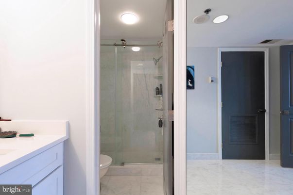 Bathroom, Glass Shower, Interior, Marble