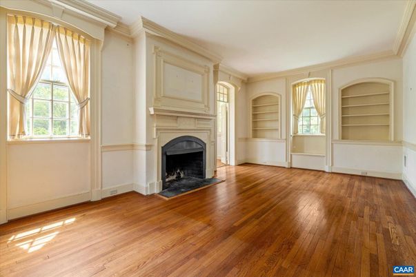 Empty room, Fireplace, Interior, Wood Texture Flooring