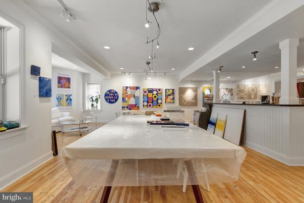 Game Room, Interior, Pendant Lights, Recessed Lighting, Wood Texture Flooring