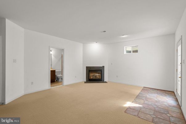 Bathroom, Empty room, Fireplace, Interior, Recessed Lighting