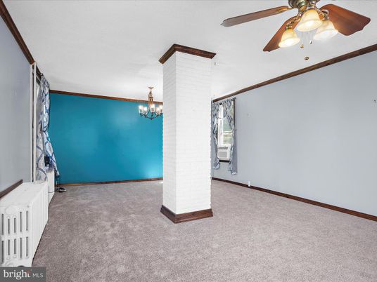 Chandelier, Empty room, Interior