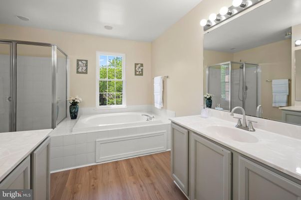 Bathroom, Glass Shower, Interior, Wood Texture Flooring
