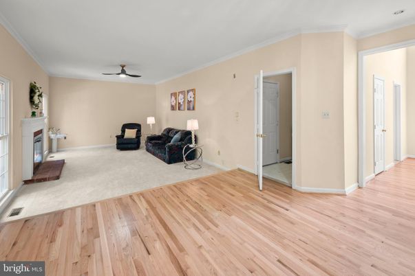 Empty room, Fireplace, Interior, Wood Texture Flooring