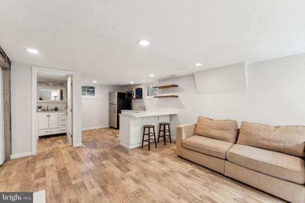 Interior, Kitchen, Living room, Recessed Lighting, Wood Texture Flooring