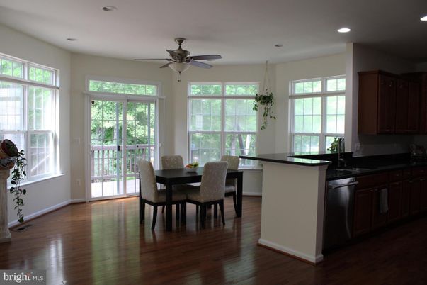 Dining room, Interior, Kitchen, Recessed Lighting, Wood Texture Flooring