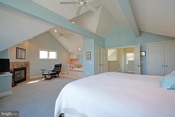 Bedroom, Fireplace, Interior, Recessed Lighting