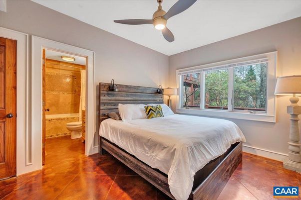 Bathroom, Bedroom, Glass Shower, Interior, Wood Texture Flooring