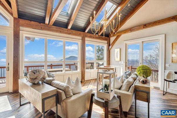 Chandelier, Interior, Living room, Wooden Beams, Wooden Ceilings, Wood Texture Flooring