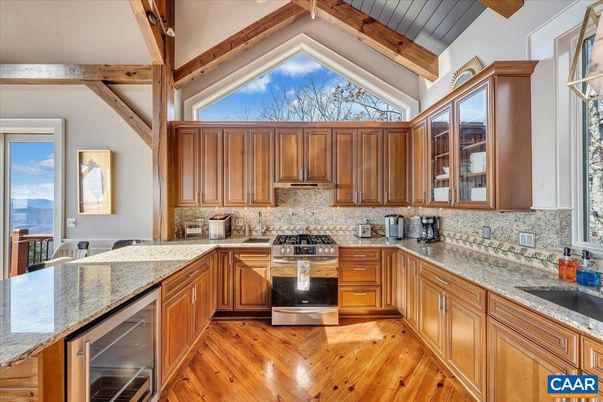 Interior, Kitchen, Wooden Beams, Wood Texture Flooring