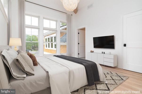Bedroom, Chandelier, Interior, Wood Texture Flooring