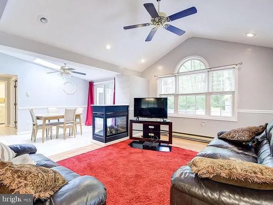 Dining room, Fireplace, Interior, Recessed Lighting