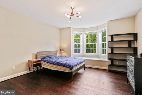 Bedroom, Interior, Pendant Lights, Wood Texture Flooring
