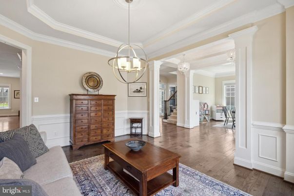 Chandelier, Interior, Living room, Pendant Lights, Wood Texture Flooring