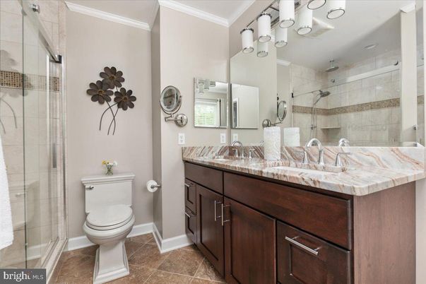 Bathroom, Dual Sink Vanities, Glass Shower, Interior