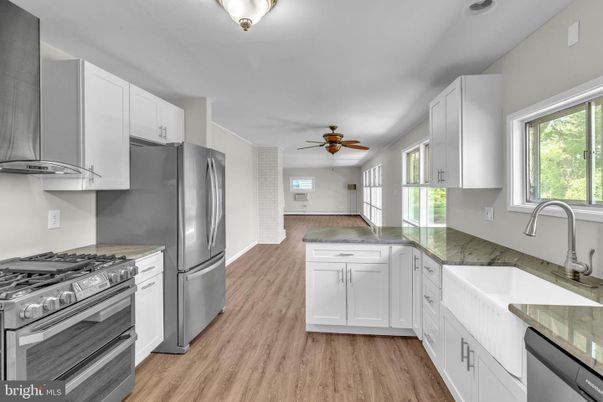 Interior, Kitchen, Wood Texture Flooring