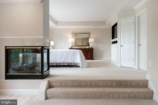 Bedroom, Fireplace, Interior