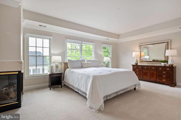 Bedroom, Fireplace, Interior