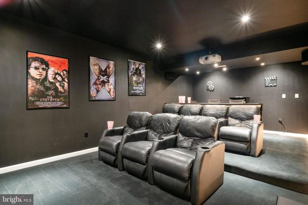 Home Theatre Room, Interior, Recessed Lighting, Theatre Room