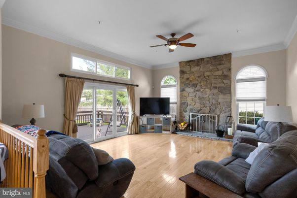 Fireplace, Interior, Living room, Stone Walls, Wood Texture Flooring