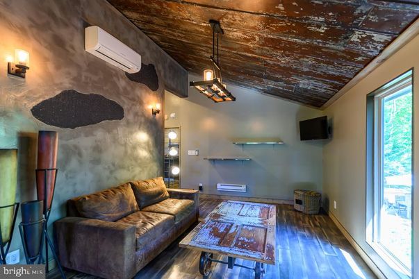 Interior, Living room, Pendant Lights, Wood Texture Flooring