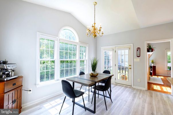 Chandelier, Dining room, Interior, Wood Texture Flooring