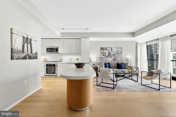 Interior, Kitchen, Living room, Stainless Steel Appliances, Wood Texture Flooring
