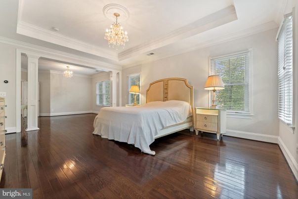 Bedroom, Chandelier, Interior, Wood Texture Flooring