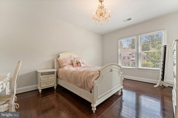 Bedroom, Chandelier, Interior, Wood Texture Flooring