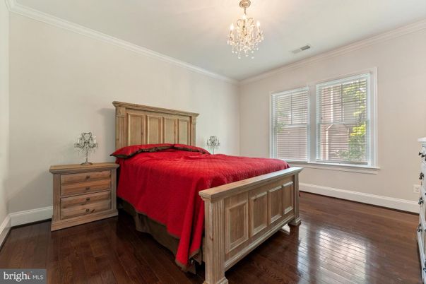 Bedroom, Chandelier, Interior, Wood Texture Flooring
