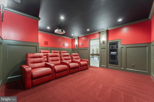 Home Theatre Room, Interior, Projection Screen, Recessed Lighting, Theatre Room