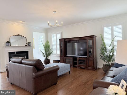 Fireplace, Interior, Living room, Pendant Lights, Wood Texture Flooring
