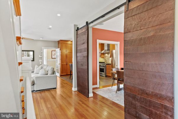Interior, Kitchen, Living room, Recessed Lighting, Stainless Steel Appliances, Wood Texture Flooring